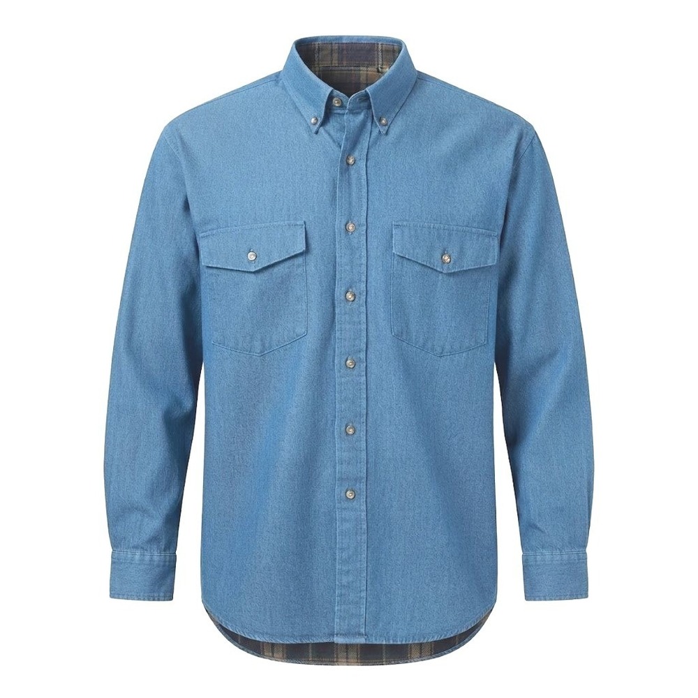 Panhandle Slim Mens Medium Blue Western Shirt Tapestry Cowboy Button Down - AC